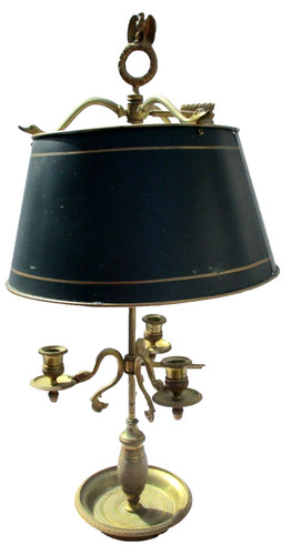Lampe bouillotte bronze - , décor
