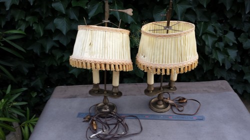 Ancienne paire lampes - paire, de