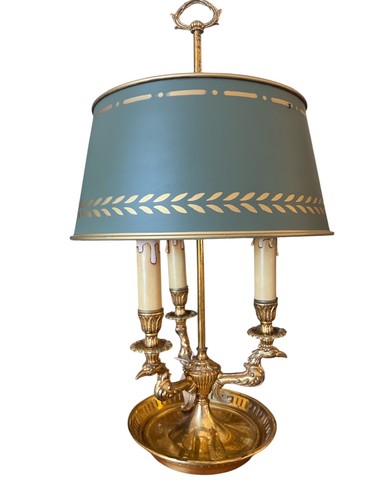 Lampe bouillote abat jour vert - lampe,