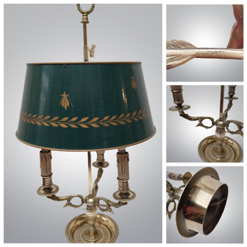 Lampe bouillotte feux - lampe, bronze